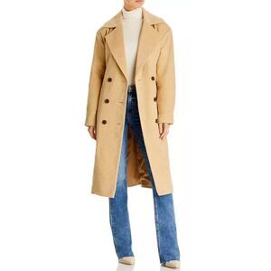 Aqua Duster Trench Coat Med Beige Size Extra Small Long‎ Jacket NWT